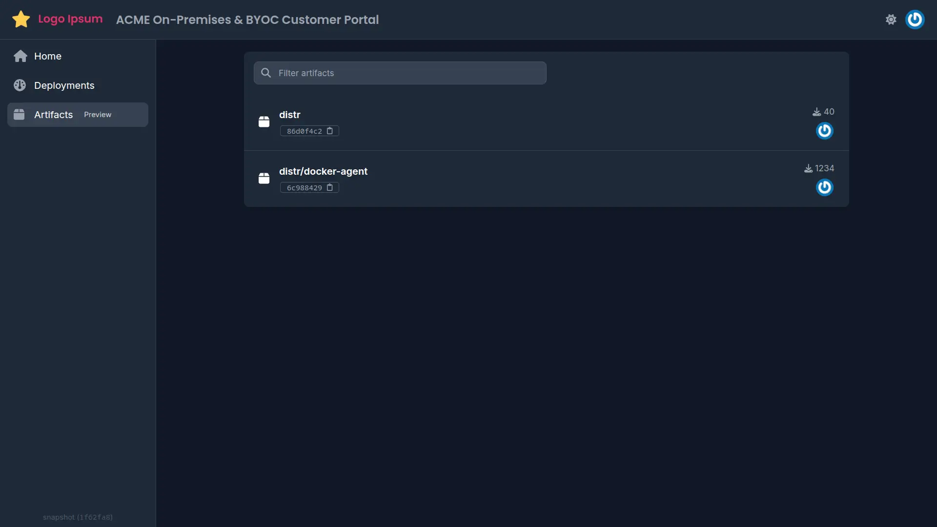 Distr White-labeled Customer Portal for Artifact Downloads