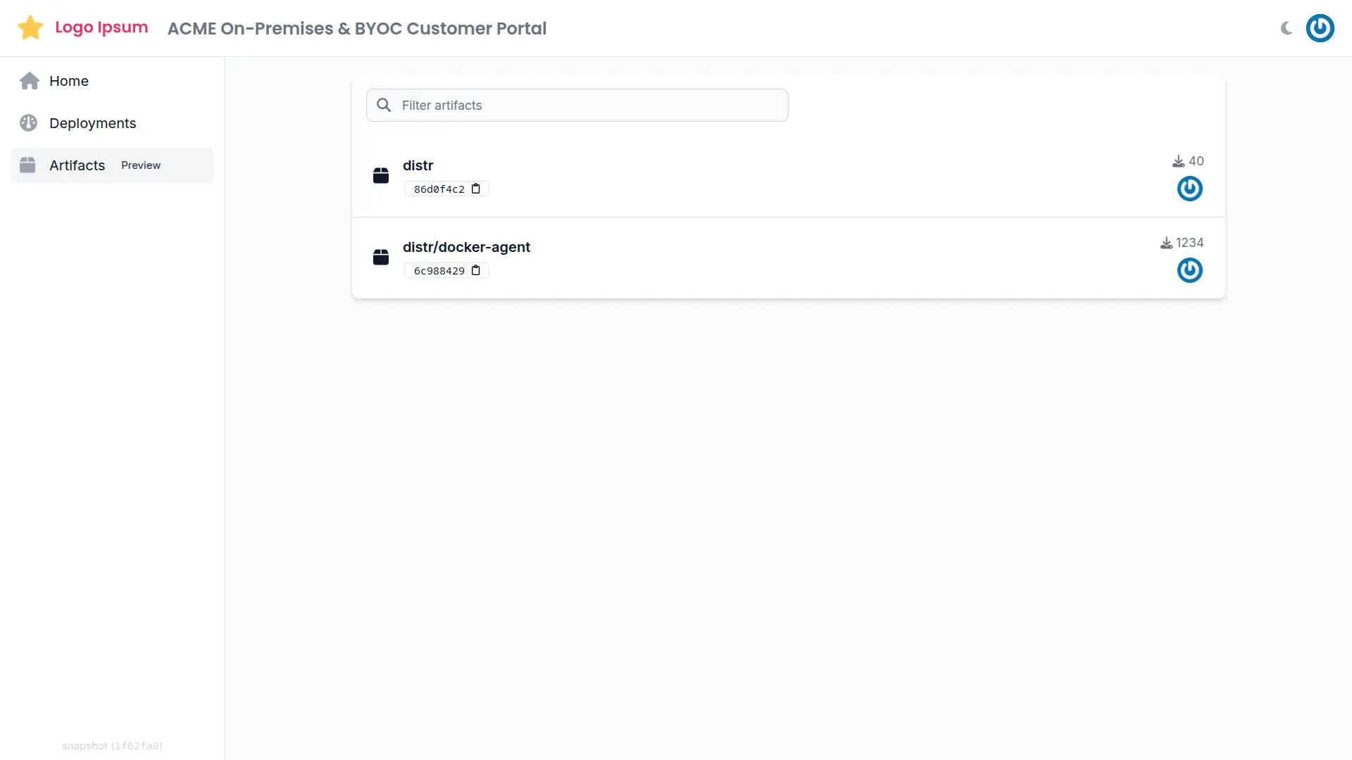 Distr White-labeled Customer Portal for Artifact Downloads